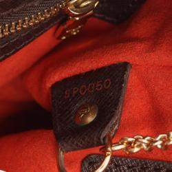 Pre Owned Louis Vuitton Brown Damier Ebene Canvas Marais Bucket Tote Bag