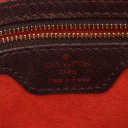 Pre Owned Louis Vuitton Brown Damier Ebene Canvas Marais Bucket Tote Bag