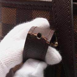 Pre Owned Louis Vuitton Brown Damier Ebene Canvas Marais Bucket Tote Bag
