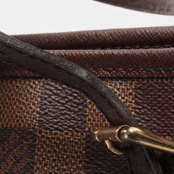 Pre Owned Louis Vuitton Brown Damier Ebene Canvas Marais Bucket Tote Bag