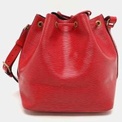 Louis Vuitton Red Epi Leather Petit Noe Bag