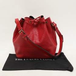 Louis Vuitton Red Epi Leather Petit Noe Bag