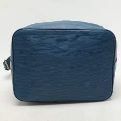Pre Owned Louis Vuitton Blue Epi Leather Petit Noe Bag