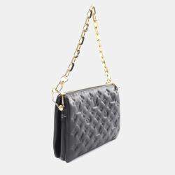 Louis Vuitton Coussin Pm Shoulder Bag Leather Monogram Black