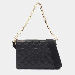 Louis Vuitton Coussin Pm Shoulder Bag Leather Monogram Black