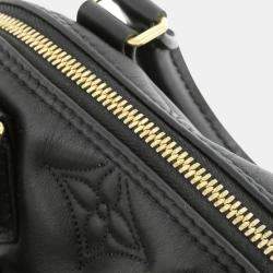 Pre Owned Louis Vuitton Black Bubblegram Leather Alma Soft BB Handbag