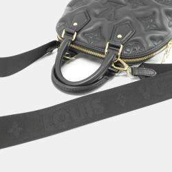 Pre Owned Louis Vuitton Black Bubblegram Leather Alma Soft BB Handbag