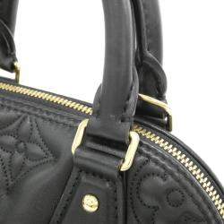 Pre Owned Louis Vuitton Black Bubblegram Leather Alma Soft BB Handbag