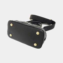 Pre Owned Louis Vuitton Black Bubblegram Leather Alma Soft BB Handbag