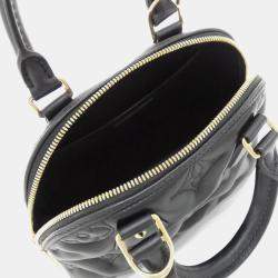 Pre Owned Louis Vuitton Black Bubblegram Leather Alma Soft BB Handbag