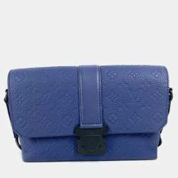 Louis Vuitton Blue Taurillon Leather Monogram S-Cape Messenger Bag