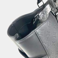 Louis Vuitton Black Taurillon Leather Monogram Sac Plat 24H Tote Bag