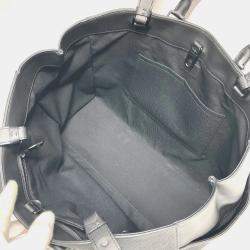 Louis Vuitton Black Taurillon Leather Monogram Sac Plat 24H Tote Bag