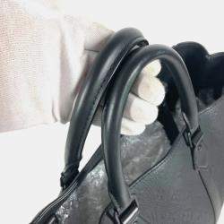 Louis Vuitton Black Taurillon Leather Monogram Sac Plat 24H Tote Bag