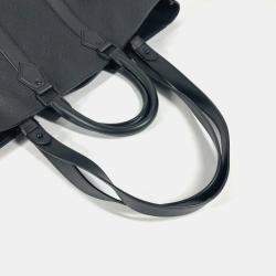 Louis Vuitton Black Taurillon Leather Monogram Sac Plat 24H Tote Bag