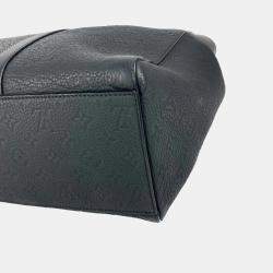 Louis Vuitton Black Taurillon Leather Monogram Sac Plat 24H Tote Bag