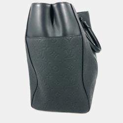 Louis Vuitton Black Taurillon Leather Monogram Sac Plat 24H Tote Bag