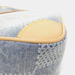 Pre Owned Louis Vuitton Blue Damier Denim Chess Messenger Shoulder Bag