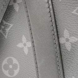 Louis Vuitton Black Coated Canvas Monogram Eclipse Keepall Bandouliere 50 Boston Bag