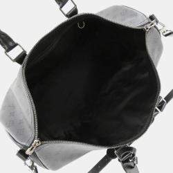 Louis Vuitton Black Coated Canvas Monogram Eclipse Keepall Bandouliere 50 Boston Bag
