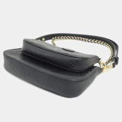 Pre Owned Louis Vuitton Black Monogram Empreinte Leather Multi Pochette Accessoires Shoulder Bag
