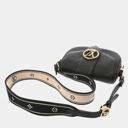 Louis Vuitton Black Leather Pont Neuf Soft PM Shoulder Bag