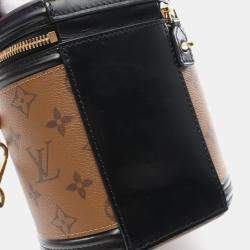 Louis Vuitton Brown Black Canvas Leather Monogram Reverse Cannes Handbag
