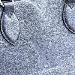 Louis Vuitton Metallic Blue Leather Monogram Empreinte OnTheGo PM Handbag