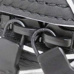 Pre Owned Louis Vuitton Black Leather Keepall Shoulder Bag