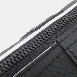 Pre Owned Louis Vuitton Black Leather Keepall Shoulder Bag