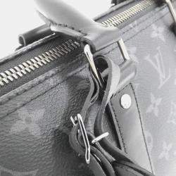 Louis Vuitton Monogram Eclipse Keepall Bandouliere 35 Boston Bag