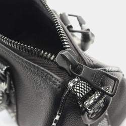 Louis Vuitton Black Leather with Limited Edition Distorted Damier XS Keepall Bandouliere Bag 