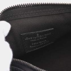 Louis Vuitton Black Leather with Limited Edition Distorted Damier XS Keepall Bandouliere Bag 