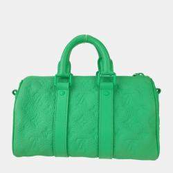 Pre Owned Louis Vuitton Brown Monogram Taurillon Leather Keepall Bandouliere 25 Shoulder Bag