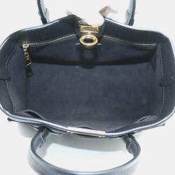 Pre Owned Louis Vuitton Black Leather On My Side PM Handbag 