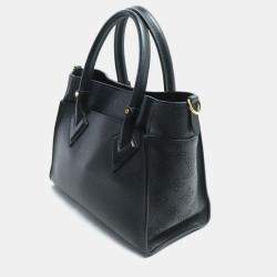 Pre Owned Louis Vuitton Black Leather On My Side PM Handbag 