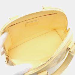 Louis Vuitton Yellow Glam Banana Leather Alma BB Soft Bubble Handbag 