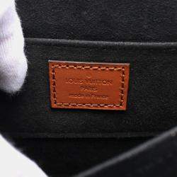 Pre Owned Louis Vuitton Brown Coated Canvas Leather Dauphine Mini Monogram Reverse Shoulder Bag