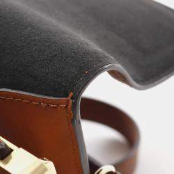 Pre Owned Louis Vuitton Coated Canvas Leather Monogram Reverse Dauphine Mini Shoulder Bag 