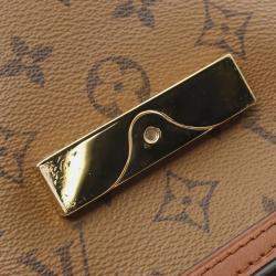 Pre Owned Louis Vuitton Coated Canvas Leather Monogram Reverse Dauphine Mini Shoulder Bag 