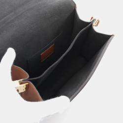 Pre Owned Louis Vuitton Coated Canvas Leather Monogram Reverse Dauphine Mini Shoulder Bag 