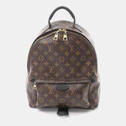 Louis Vuitton Brown Coated Canvas Leather Monogram Palm Springs Backpack 