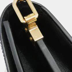 Pre Owned Louis Vuitton Black Leather Dauphine MM Shoulder Bag