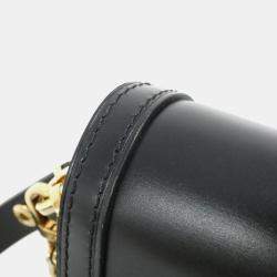 Pre Owned Louis Vuitton Black Leather Dauphine MM Shoulder Bag