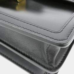 Pre Owned Louis Vuitton Black Leather Dauphine MM Shoulder Bag