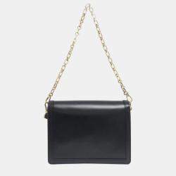 Pre Owned Louis Vuitton Black Leather Dauphine MM Shoulder Bag