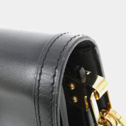 Pre Owned Louis Vuitton Black Leather Dauphine MM Shoulder Bag