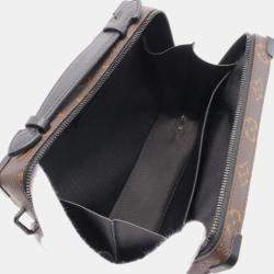 Louis Vuitton Brown Coated Canvas Leather Soft Trunk Monogram Macassar Handbag  