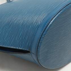 Pre Owned Louis Vuitton Blue Epi Leather Saint Jacques GM Bag