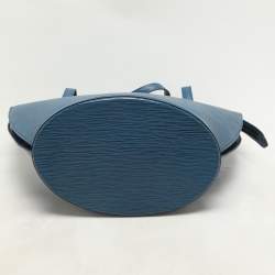 Pre Owned Louis Vuitton Blue Epi Leather Saint Jacques GM Bag